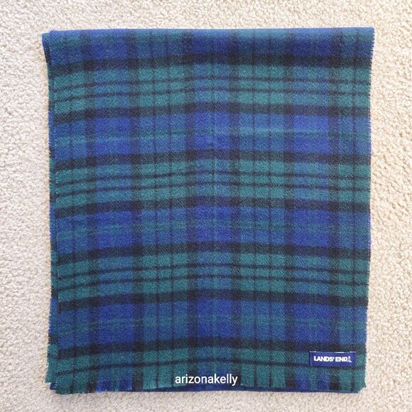 Lands' End Accessories - Lands' End BlackWatch Plaid Scarf